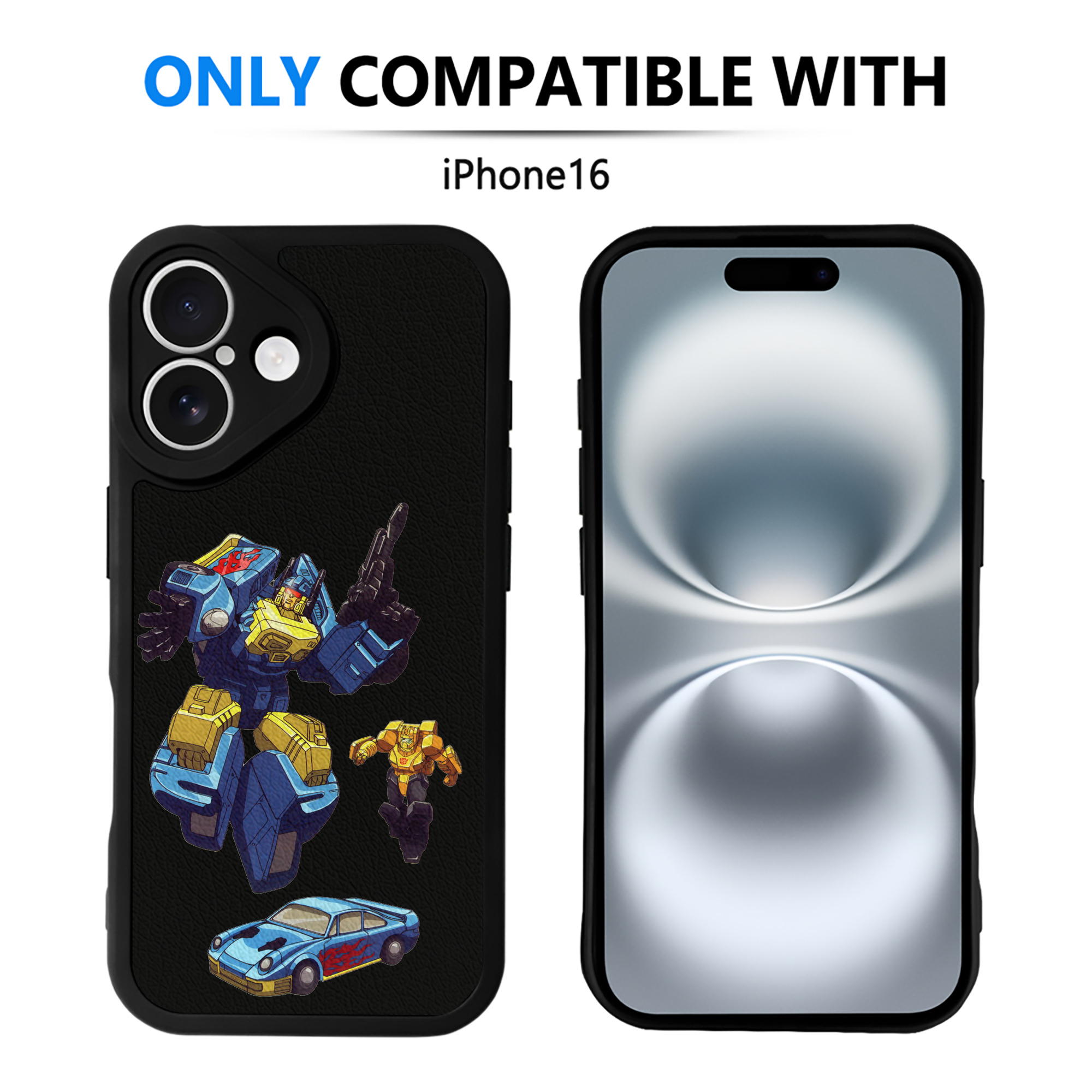 （画像用）  【iPhone 16シリーズ対応】シリコンスマホケース（レザー調） 材質：シリコン